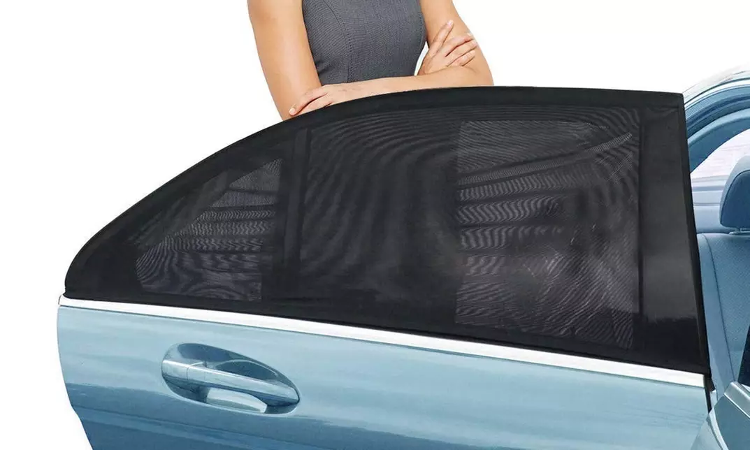 Pare-soleil 2 en 1 voiture, protecteur soleil et moustiquaire ( fixe même fenêtre baissée) - Primary Image