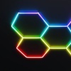 Image 1: LED Lights: Brighten Your Home with 5 or 15 Sets of RGB Hexagon/Honeycomb Lights (Up to 58% Off)