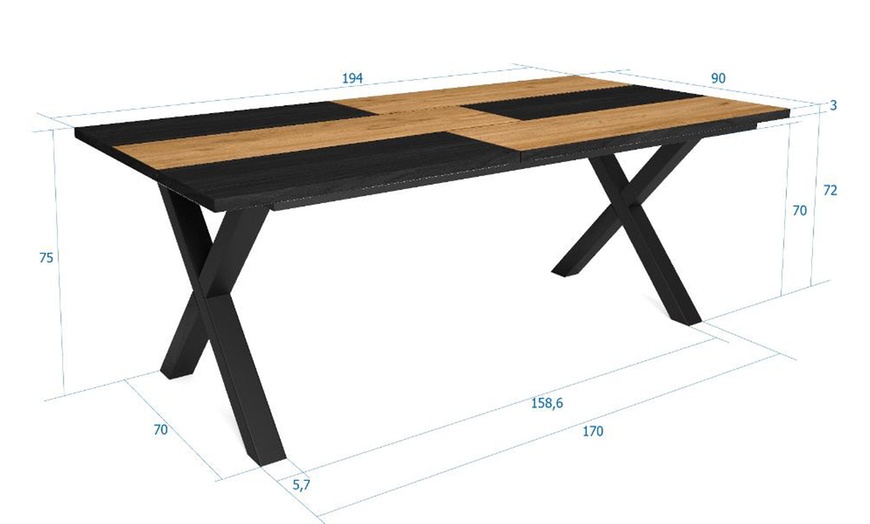 Image 40: Table à manger Skraut Home de 167 x 90 cm