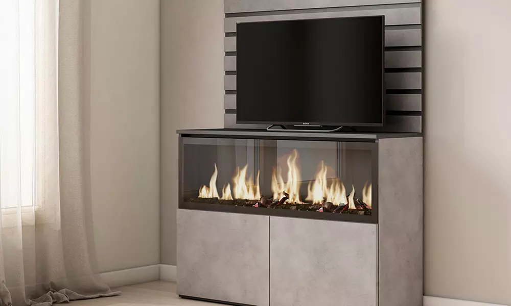 Sideboard mit LED-Elektrokamin