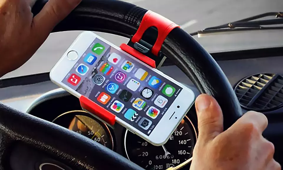 Supporto da volante per smartphone con fissaggio elastico - Image 4