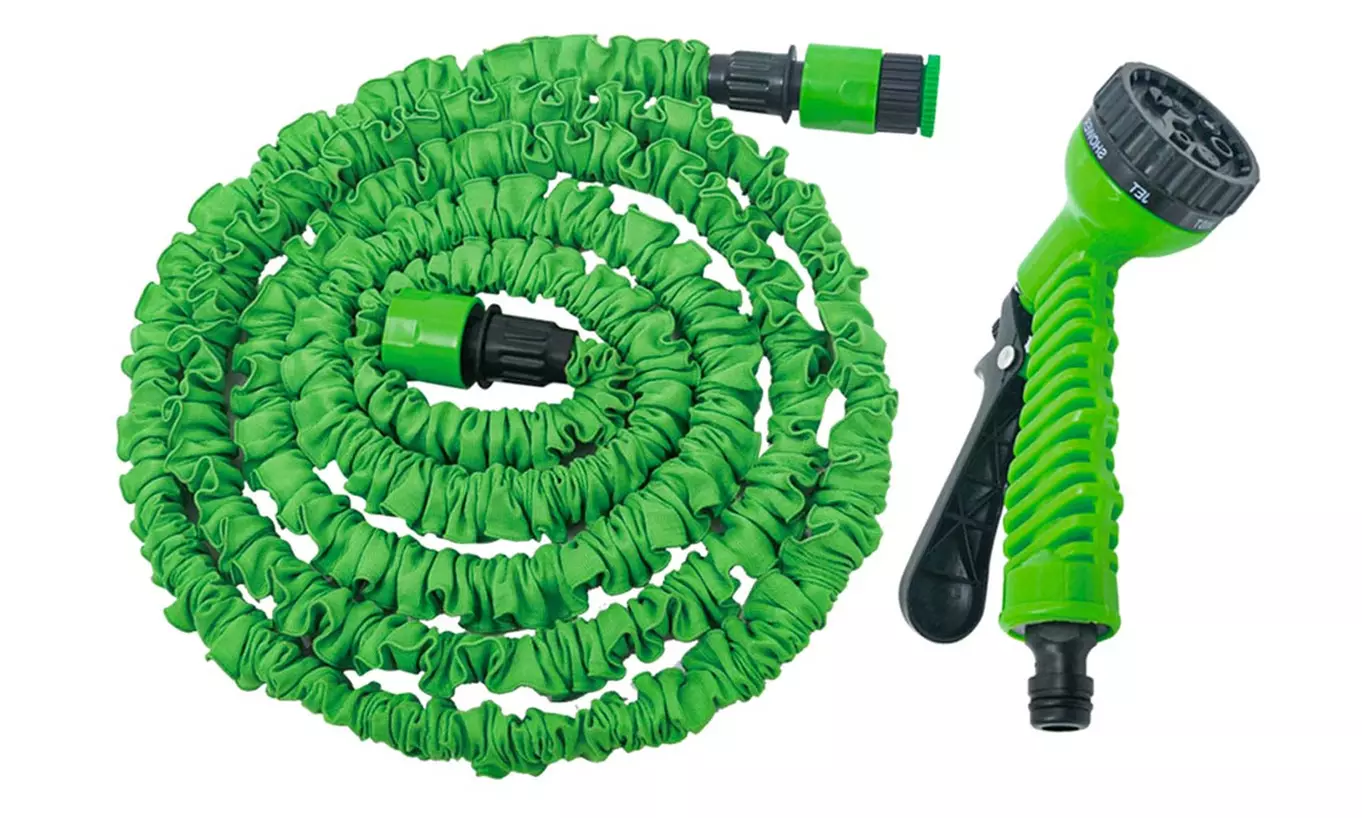 Flexibler Gartenschlauch mit Multifunktionsspritze