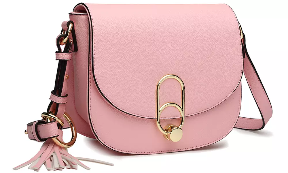 Women Fashion PU Leather Cross Body Saddle Bag