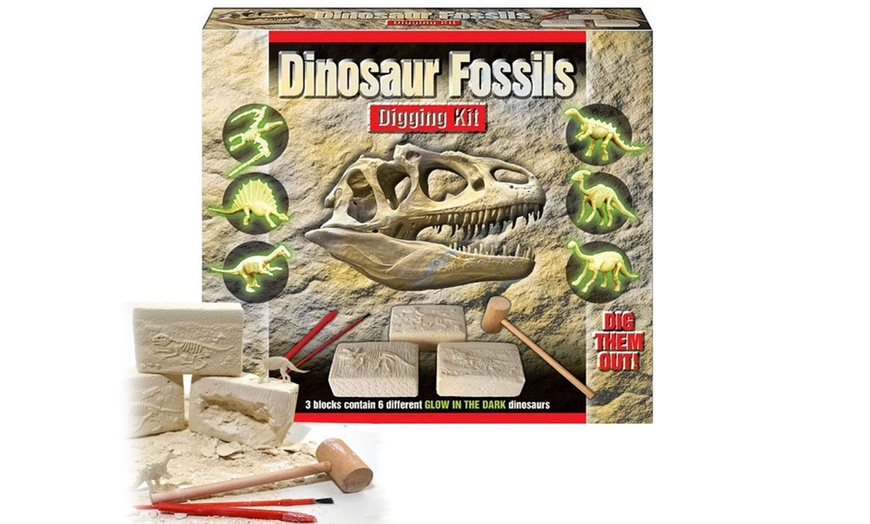 Image 1: Dinosaur Fossils Digging Kit 