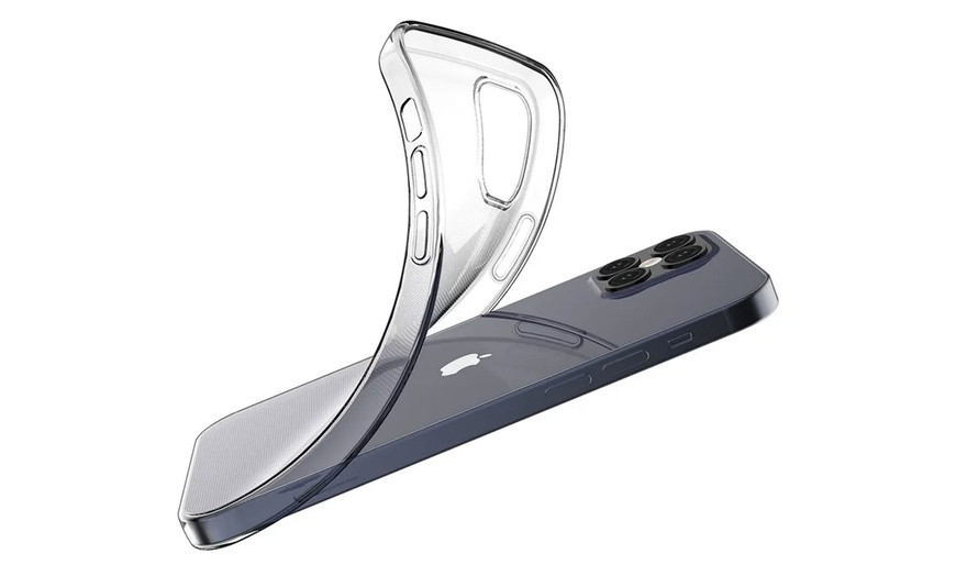 Image 2: Funda flexible y protector de pantalla para Iphone