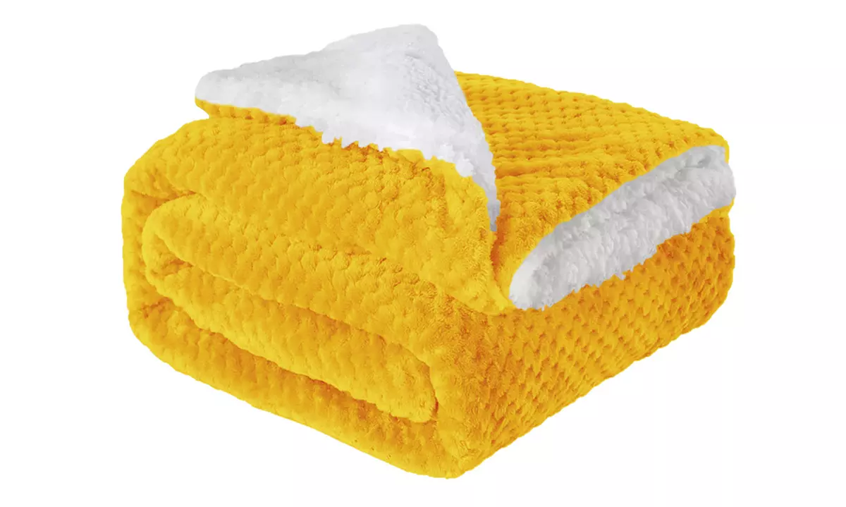 Coperta elegante in sherpa lavorato a maglia