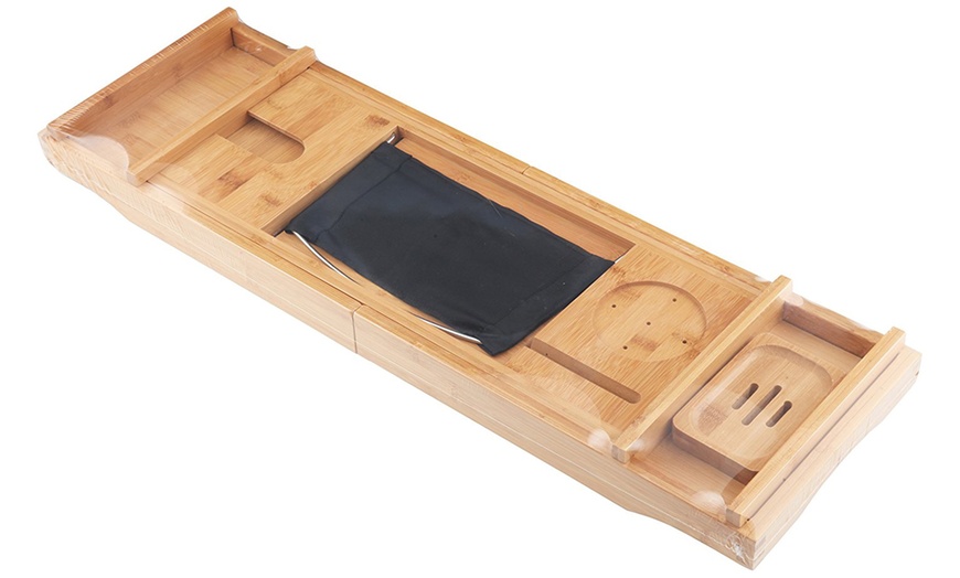 Image 4: Bamboo Bath Caddy