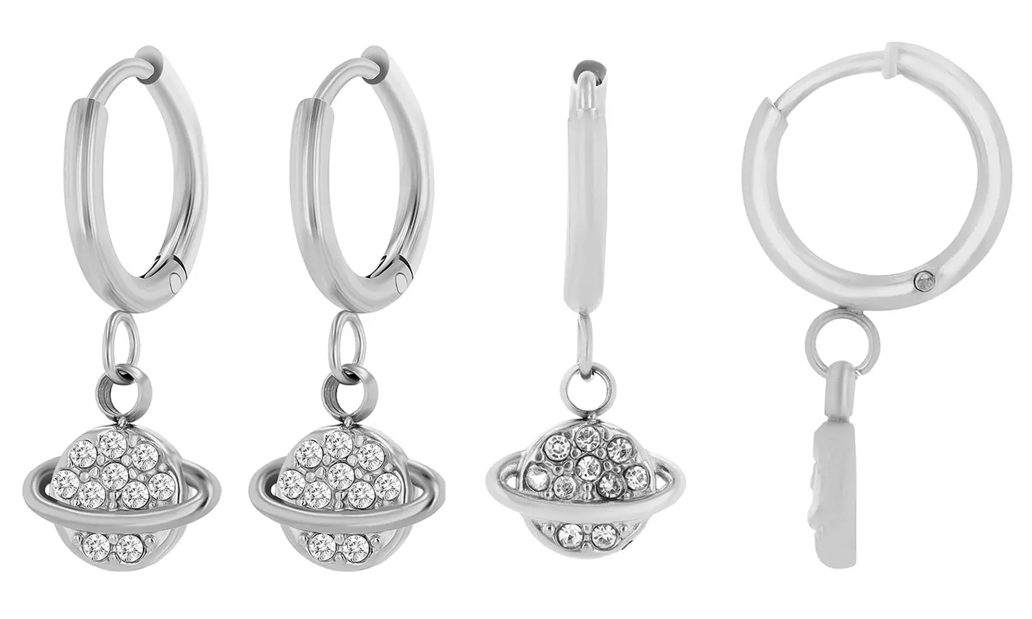 Akzent EDS Creolen mit Anhänger nach Wahl in Gold oder Silber