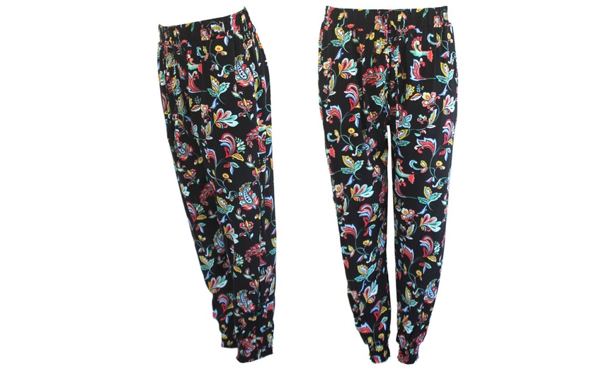 Image 2: Printed Soft Cotton Trousers