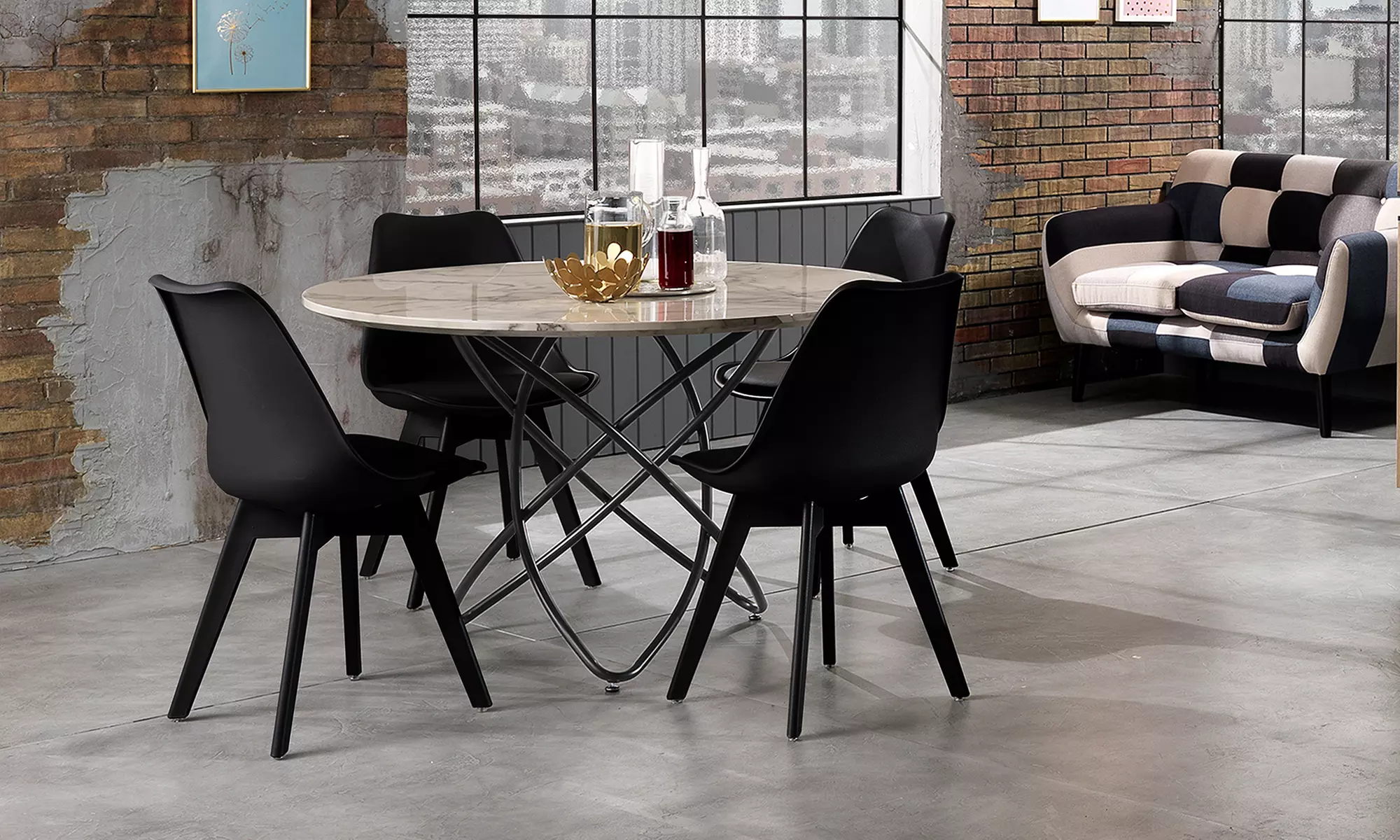 Set di 4 sedie Kiki Evo con seduta imbottita, disponibili in 3 colori, con spedizione gratuita - Primary Image