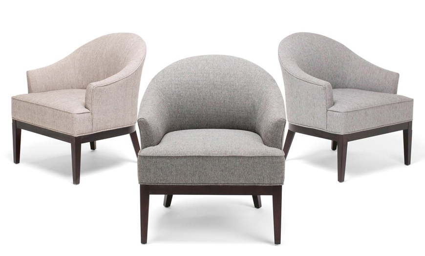 Louise Linen Look Tub Chair Groupon Goods