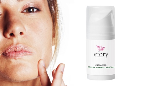 Crema viso staminali dell’uva antimacchie rigenerante con acido jaluronico contenitore airless Efory Cosmetics