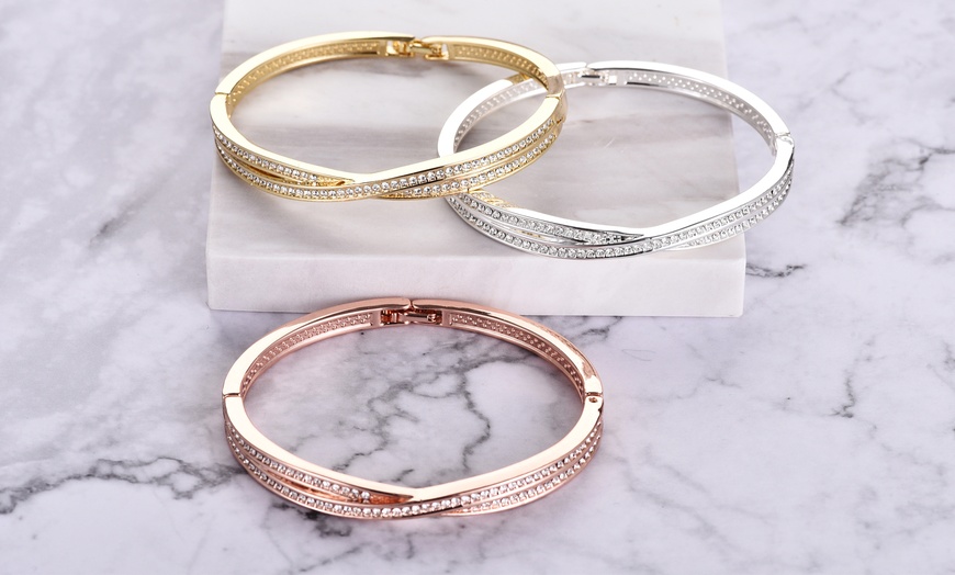 Philip Jones Bangles with Crystals from Zircondia® | Groupon Goods