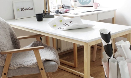 Scrivania in legno di pino Selsey, disponibile in 3 dimensioni