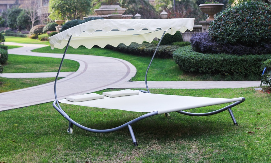 Image 6: Sun Lounger with Canopy