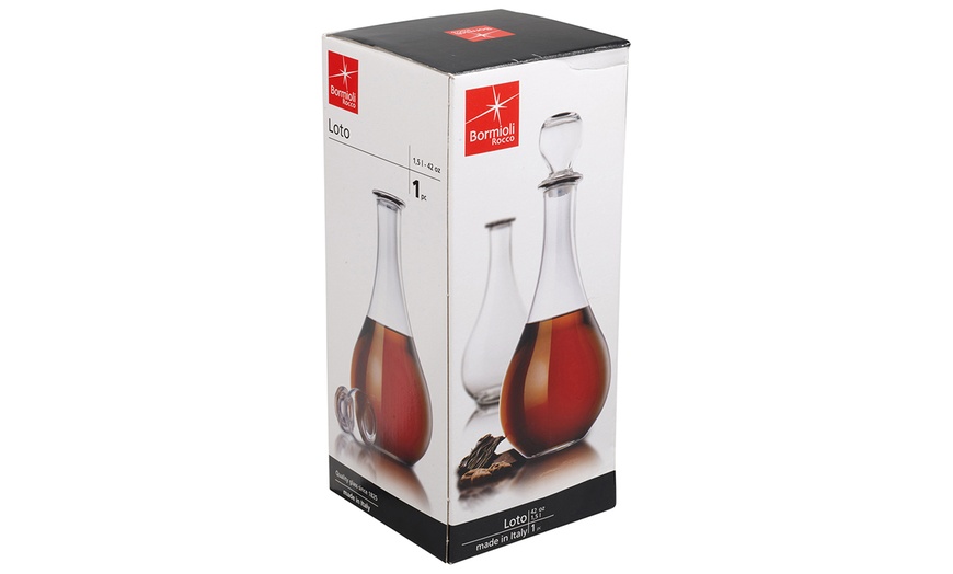 Image 3: Bormioli Rocco Glass Decanter