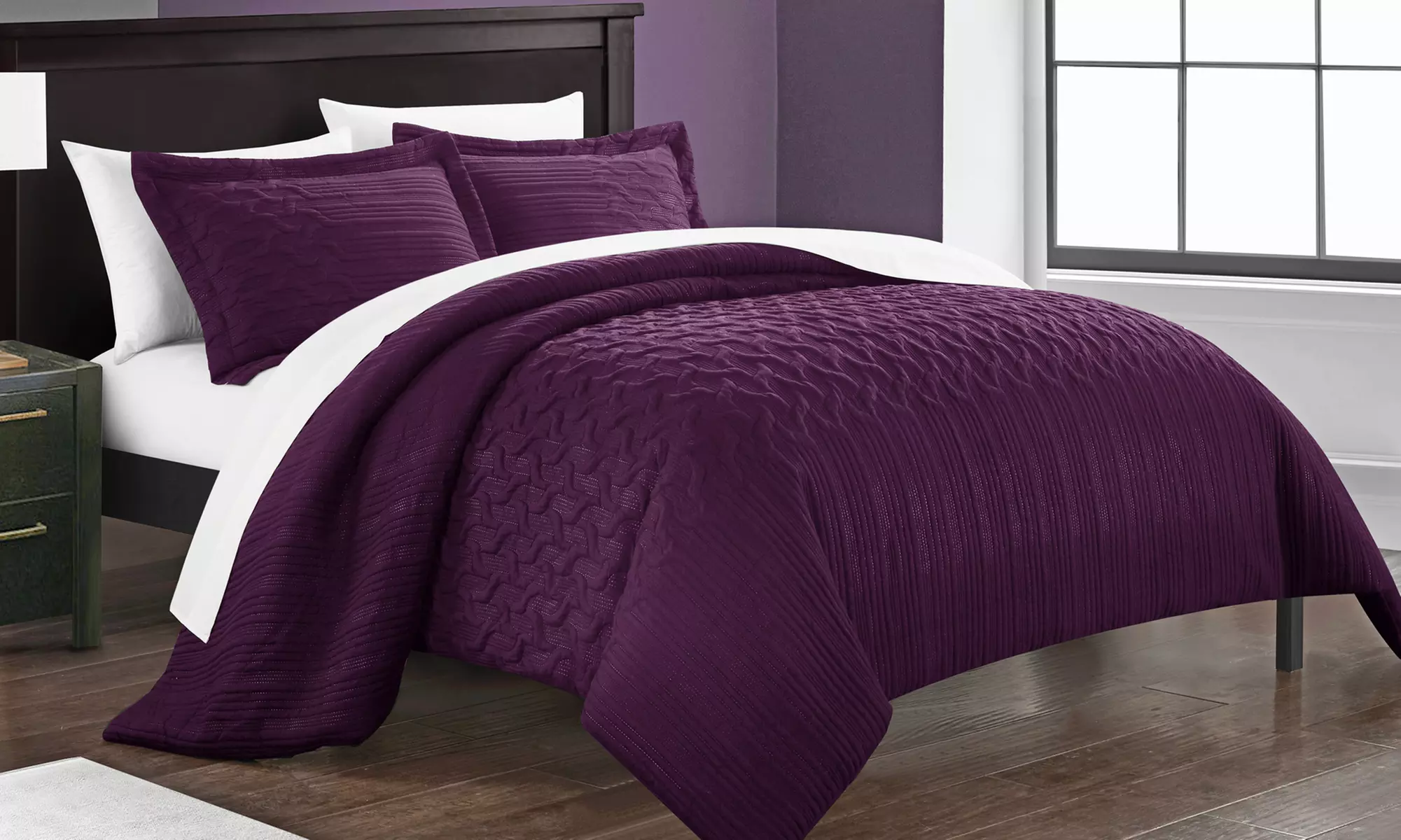 Embossed Quilted Comforter Set (2- or 3-Piece) - Primary Image