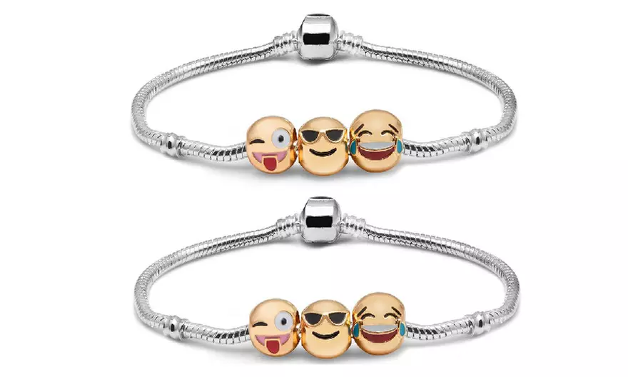 Bracelet composé de breloques émojis