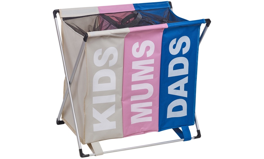 Image 5: Multi-Compartment Laundry Basket