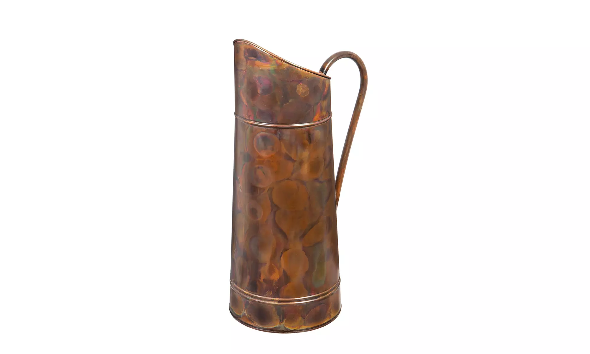 Rustic Metal Decorative Pitcher Vase - Second Medium