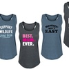 Image 1: Women's Super Mom and Best Mom Ever Tanks. Plus Sizes Available.