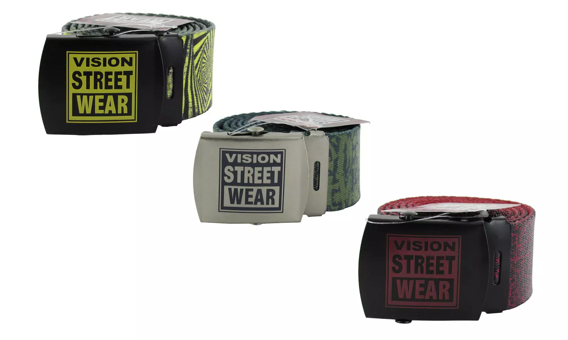 Vision Street Wear Men's Skateboard Box-Frame Buckle Belt - Primary Image