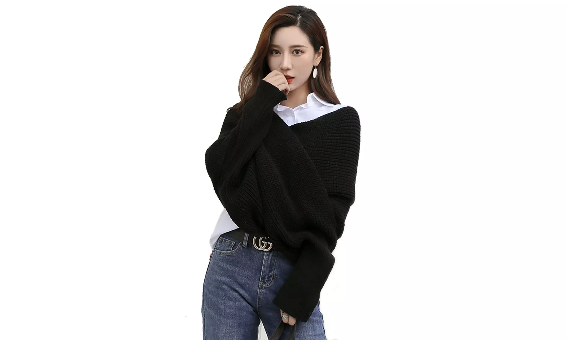 1 of 2 omslagsjaals met mouwen