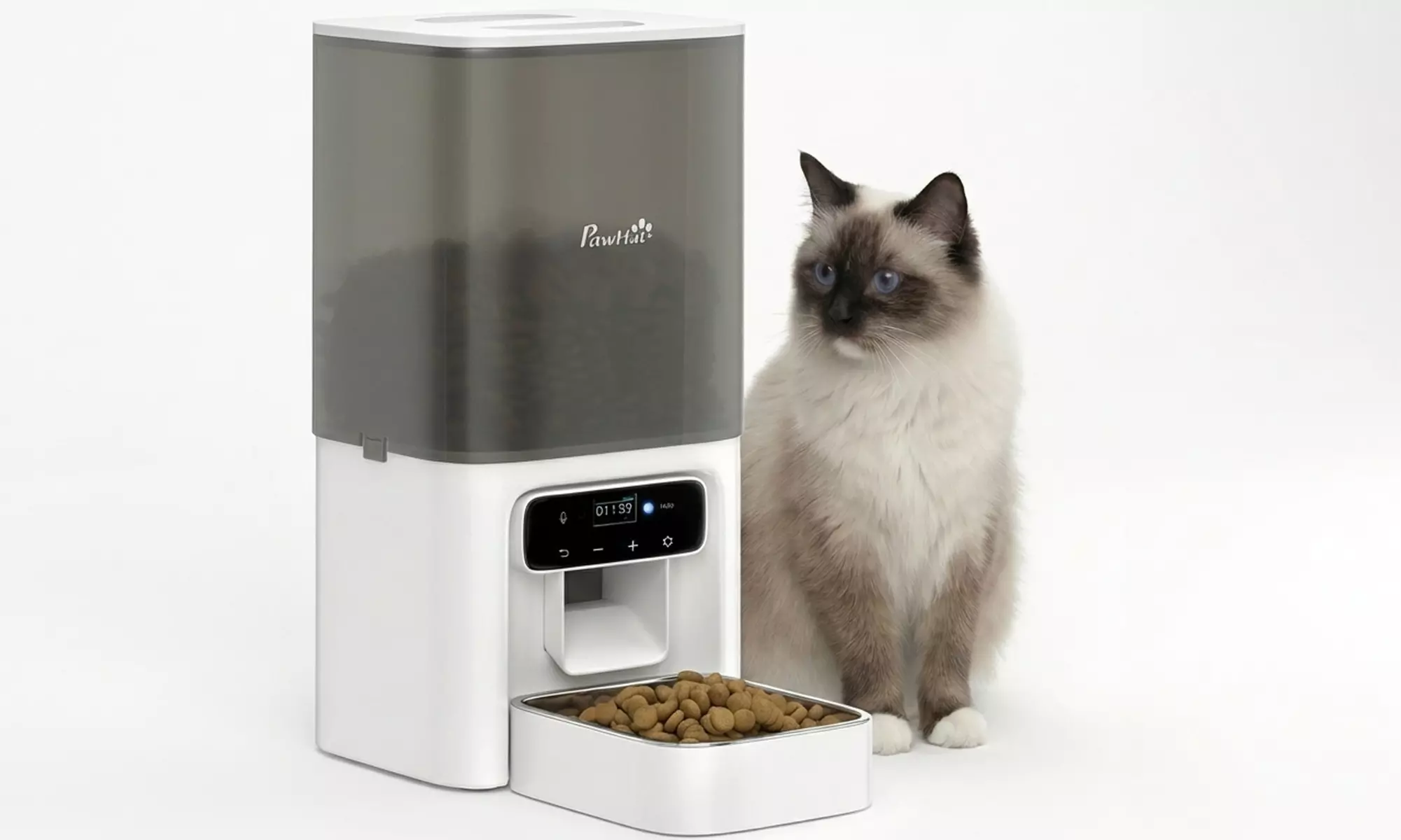 PawHut 4.5L Automatic Cat Feeder with Voice Recorder