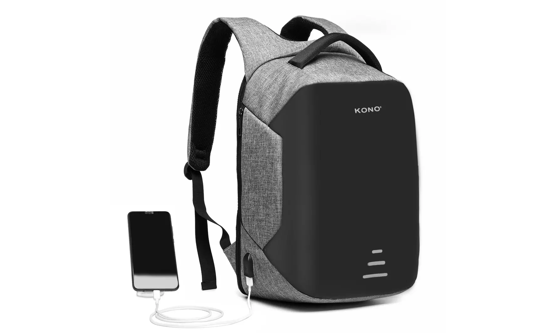 Clearance KONO 20L Reflective Travel Backpack Daily Using With USB Port