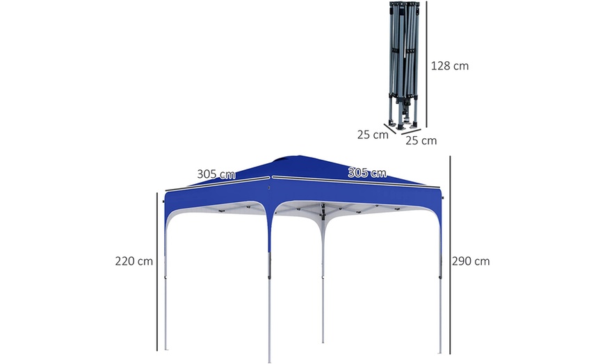 Image 27: Outsunny Portable Pop-Up Gazebo