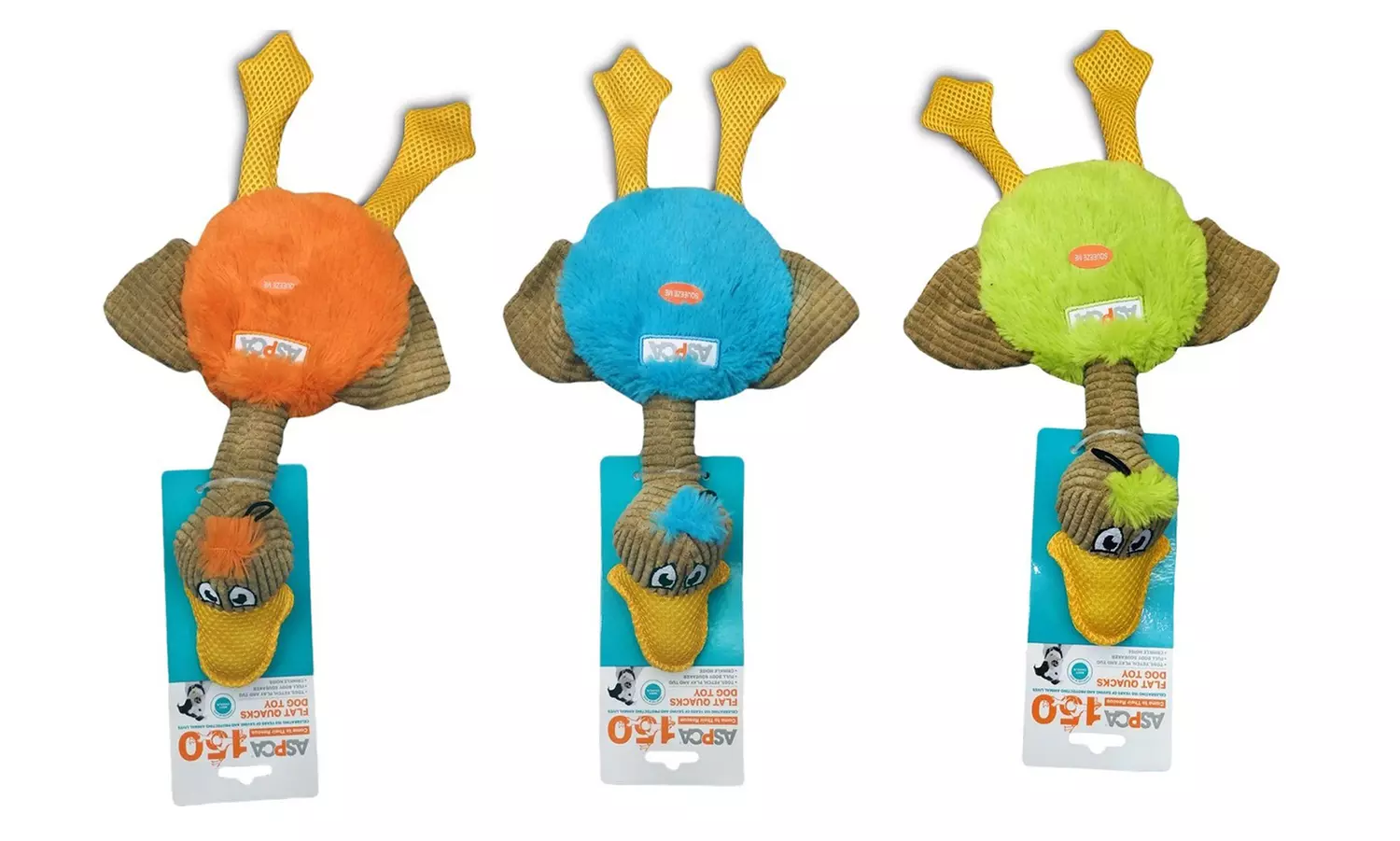 ASPCA Flat Quacks Dog Toy (3-Pack) - Primary Image