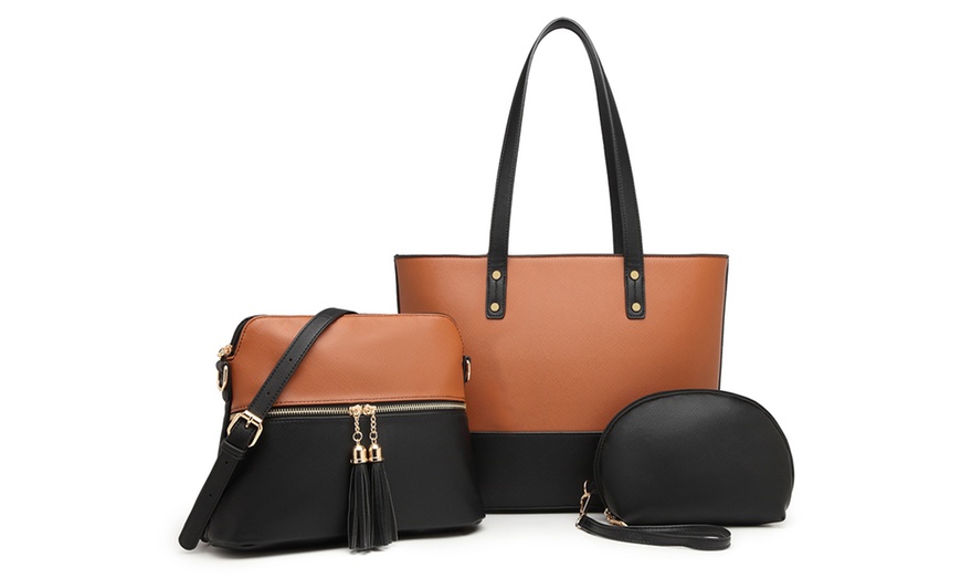 Image 1: Three-Piece Handbag Set