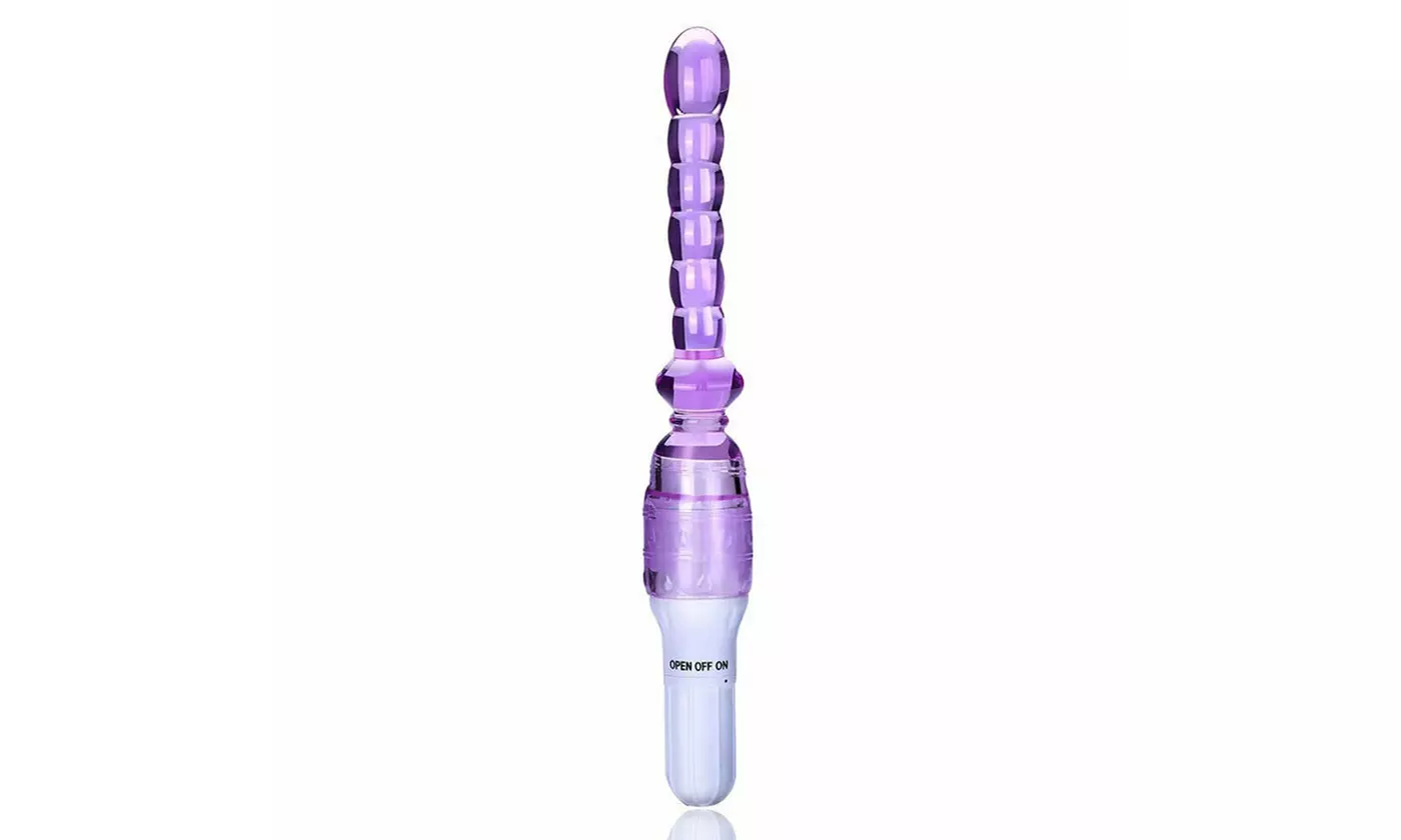 Long Anal Plug Beads Silicone Vibrator G-Spot Massager Sex Toy