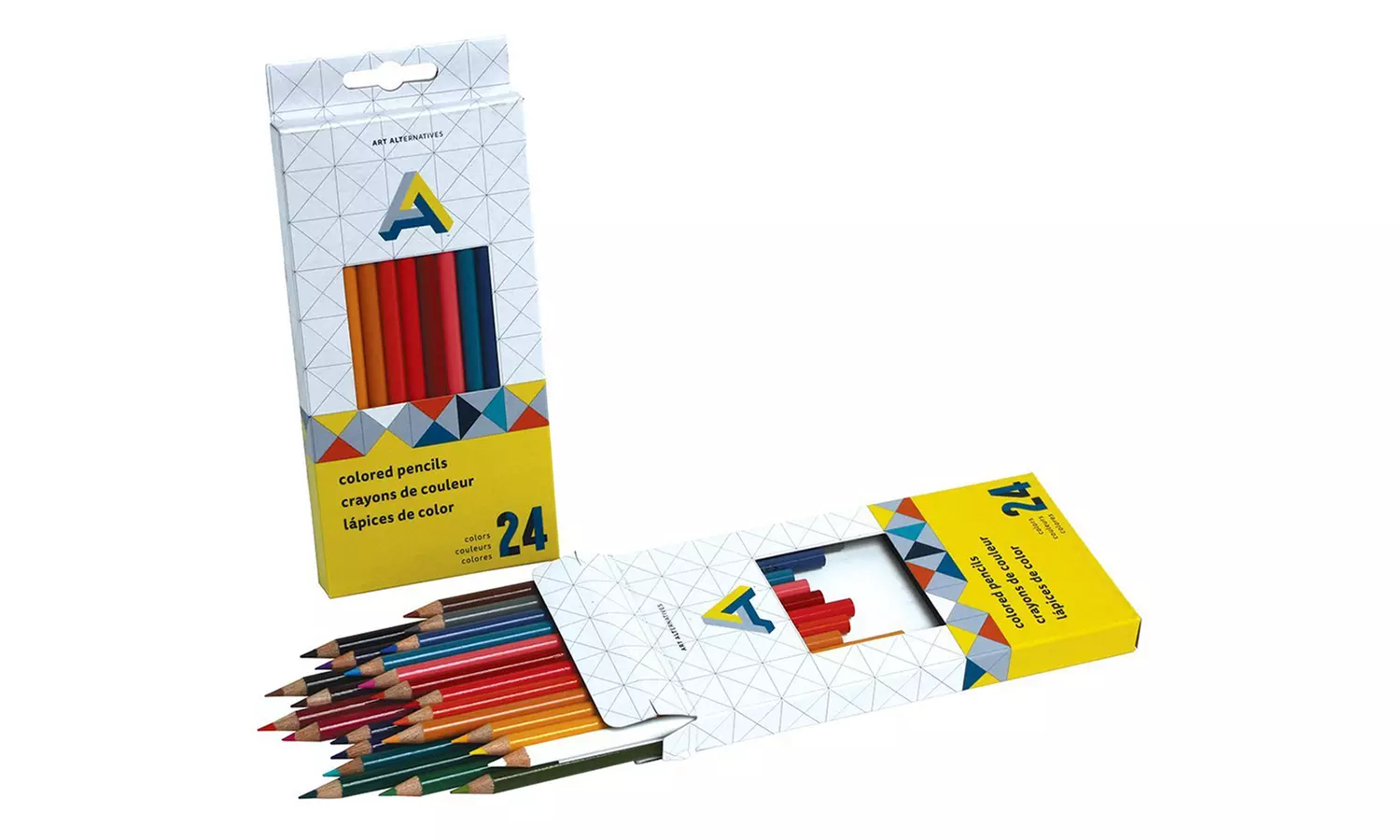 Adult Coloring Books Set with 24 Premium-Quality Core Colored Pencils (3-Books) - Second Medium