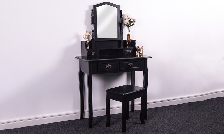 Image 9: Dressing Table with Stool Set