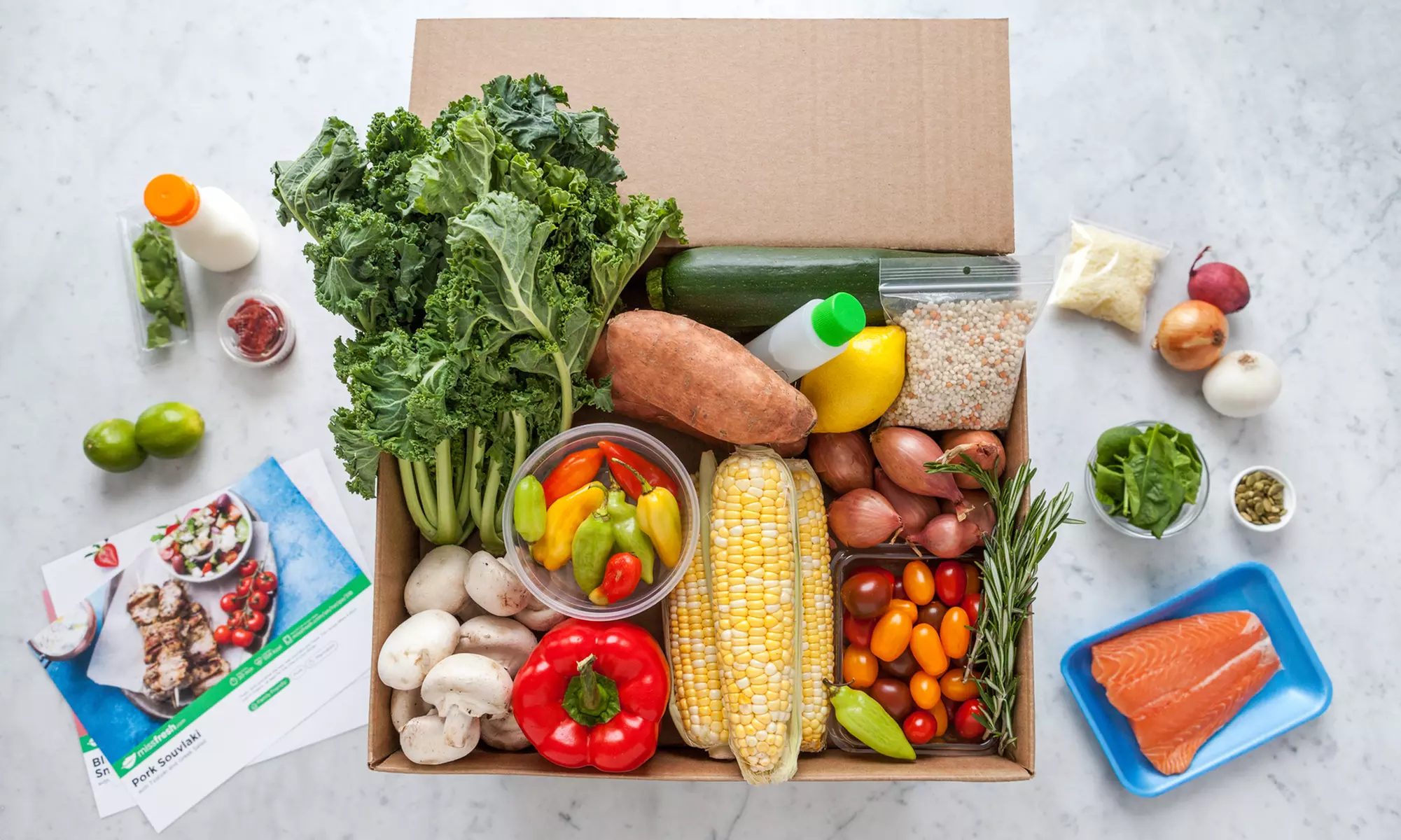 One- or Two-Week Subscription of Three Ready-to-Cook Meals for Two or Four People from MissFresh (Up to 55% Off) - Primary Image