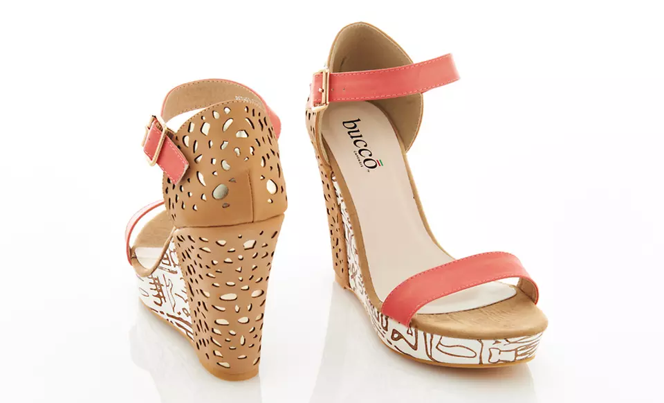 $34.99 for Bucco Platform Wedge Sandals ($85 List Price). 2 Styles and 3 Colors Available. Free Shipping and Returns. - Second Medium