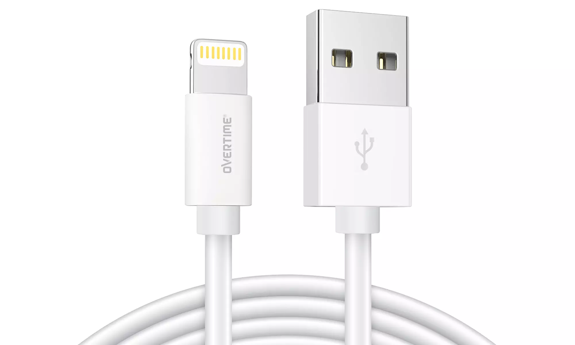 Overtime Apple-Certified Durable 4' or 6' Lightning Cable for iPhone (1- or 2-Pack) - Primary Image