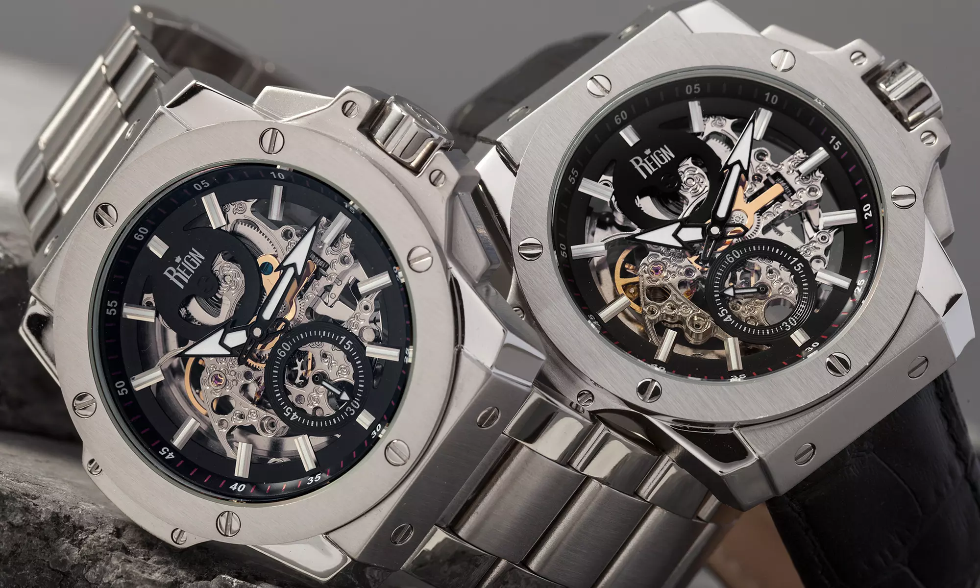 Reign Commodus Automatik-Skelettuhr