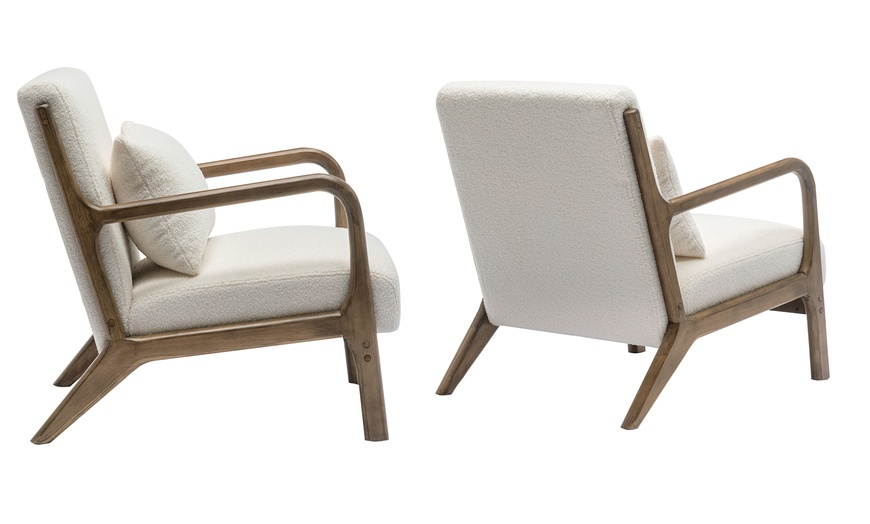 Image 3: Fauteuil lounge ZACH, design scandinave et touche vintage