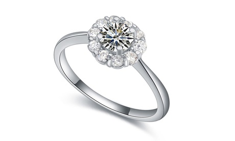 Anello Fiore Diamond con zirconi disponibile in 3 misure