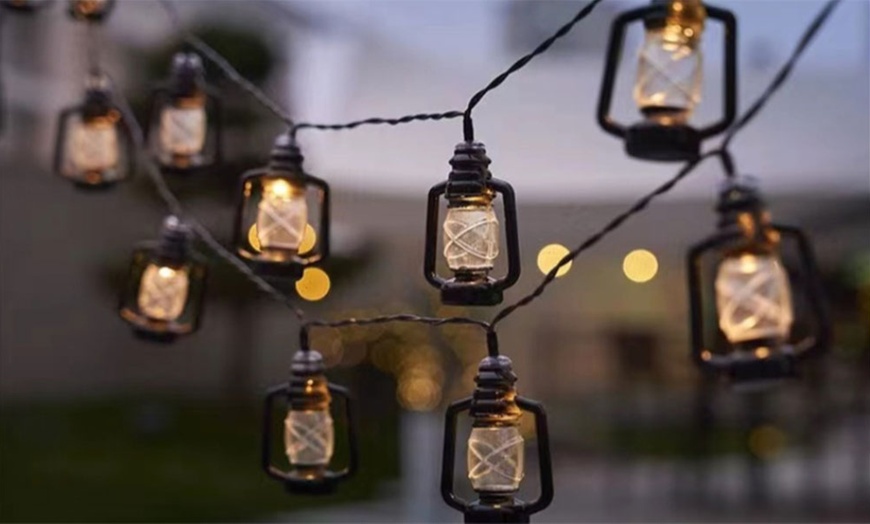 Image 3: LED Indoor Outdoor Retro Oil Lamp Garden String Lights