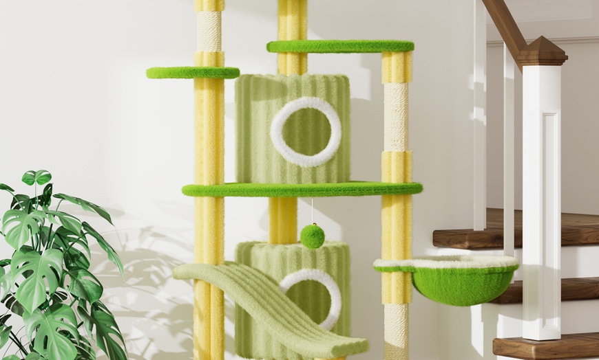 Image 12: 7-Layer 162cm Indoor Castle Cat Tree with Cat Scratching Posts