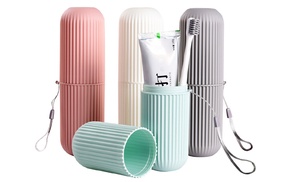 One or Two Travel Portable Toothbrush Toothpaste Holders