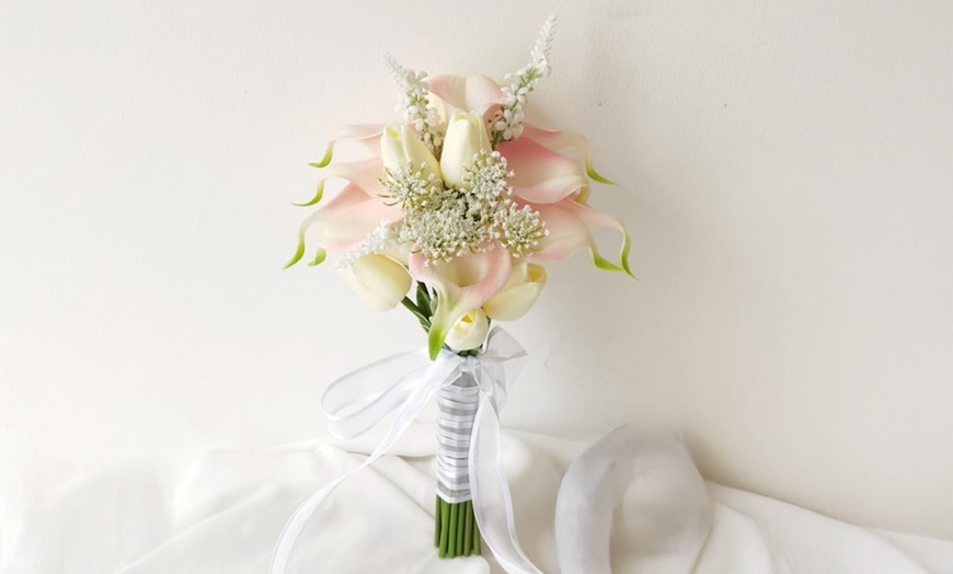 Image 1: Wedding Florals with Wild Flower or Semi-Custom Wedding Bouquet