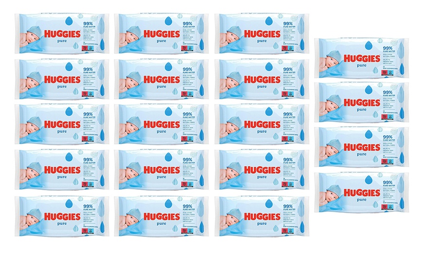 Image 1: 18-Pack Huggies Pure Wipes