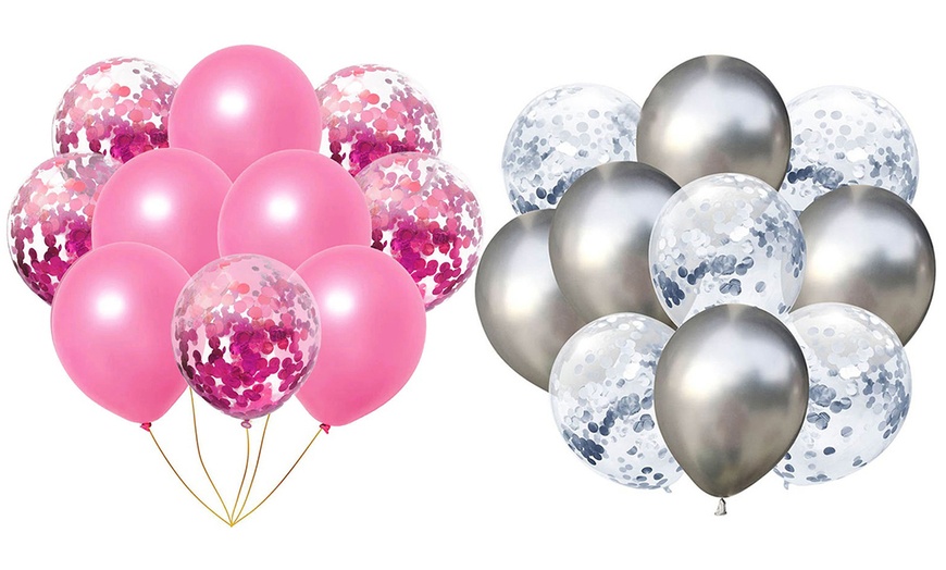 Image 8: Up to Four Packs of 20 Metallic and Confetti Balloons