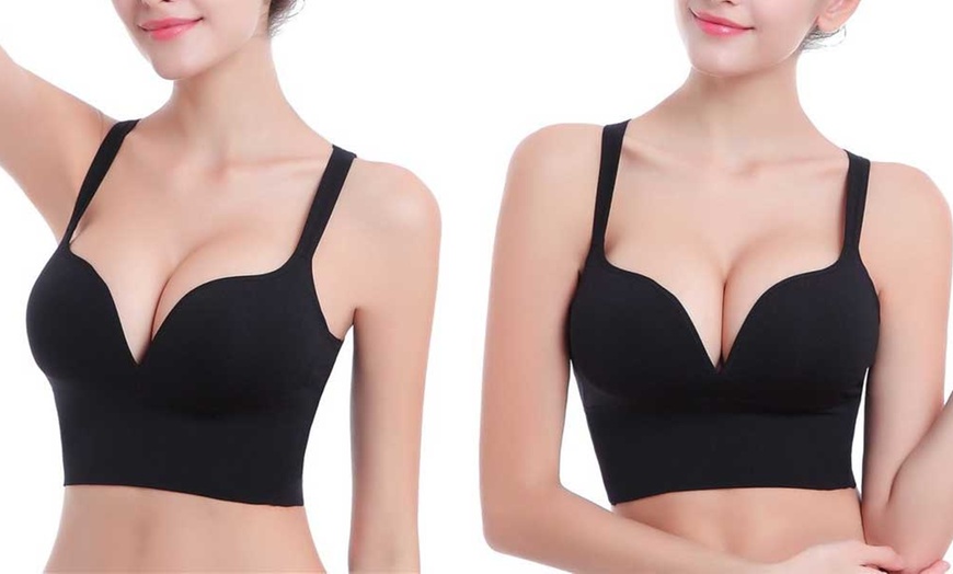 Image 2: Longline Push-Up Bra