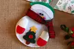 Lot de 1, 2, 3 ou 4 sets de 3 porte-couverts chacun, thème Bonhommes de Noël - Second Medium