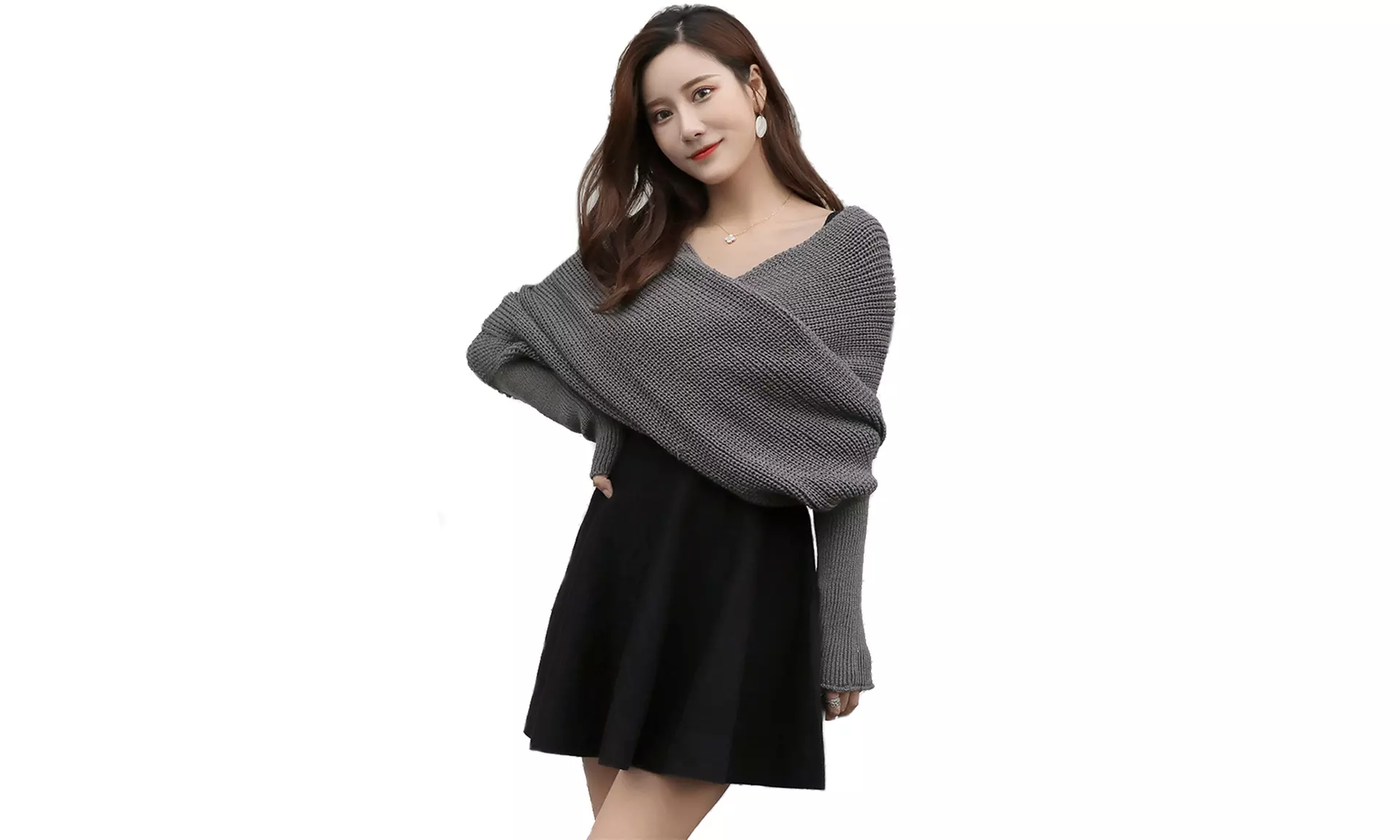 1x oder 2x Schal mit integrierten Ärmeln